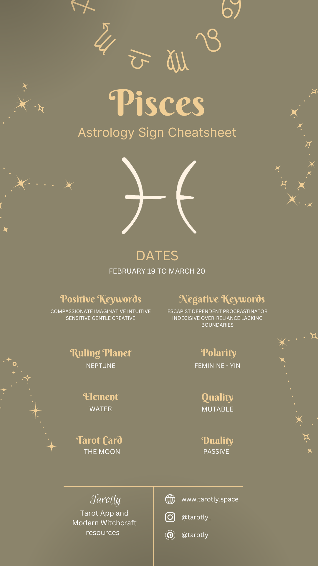 pisces sign cheatsheet